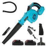 Souffleur batterie puissant 500w r�glable aspirateur souffleur rechargeable avec indicateur de batterie ...