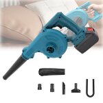 Souffleur de feuilles 21v souffleur feuille batterie 2200w 20000r / min souffleur jardin san fil avec ...