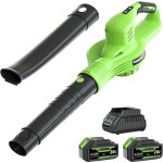 Souffleur de feuilles À batterie 3000w 21v sans fil avec 2 batteries et chargeur aspirateur souffleur ... Souffleur de feuilles À batterie 3000w 21v sans fil avec 2 batteries et chargeur aspirateur souffleur ...