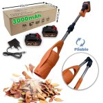 Souffleur de feuilles pliable sans fil avec 2 batteries 230 km / h rgulation de vitesse en continu 400w ...