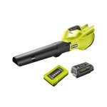 Souffleur turbo jet 36v ryobi - soufflerie 193 km / h - batterie 40ah - chargeur - ry36blb - 140