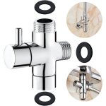 Soupape 3 voies - largeight - g12 - laiton massif - chrome poli - adaptateur inverseur
