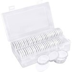 Sourceton set de 60 capsules de monnaie avec joint en mousse avec bo�te d?organisateur de rangement46mm ...