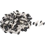 Sourcing map 50pcs glisseur rail rideaux roulette roue rideaux coulissant poulie pour fen�tre voilage ...