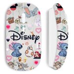 Souris sans fil - disney - stitch ariel dumbo - blanc - optique - portable