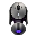 Souris bluetooth sans fil silencieuse 4000 fps optique 2400dpi 3 modes rgb rechargeable ergonomique pour ...