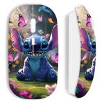 Souris - maniacase - stitch - sans fil - blanc - avec nano cl usb wifi