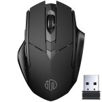 Souris pc sans fil - kingcenton - 2. 4g optique - 6 boutons - batterie 500mah - noir
