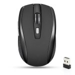 Souris sans fil 24 ghz noire 1200 dpi ergonomique rcepteur usb