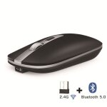 Souris sans fil bluetooth souris sans fil double mode 5. 0 + 2. 4g silencieuse mini - souris rechargeable ... Souris sans fil bluetooth souris sans fil double mode 5. 0 + 2. 4g silencieuse mini - souris rechargeable ...