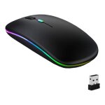 Souris silencieuse  double mode bluetooth ultra - mince  chargement sans fil