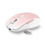 Souris - tnb - mwgradientpk - rechargeable - bluetooth et dongle - rose pastel