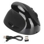 Souris verticale gaucher 24 g sans fil souris ergonomique verticale souris rechargeable avec adaptateur ...