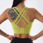 Soutien - gorge de sport femme sans armatures dos croisées brassière avec amovible coussinet pour fitness ... Soutien - gorge de sport femme sans armatures dos croisées brassière avec amovible coussinet pour fitness ...