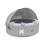 Spa ext�rieur avec coussins et toit home deluxe splash - �208 cm - 6 personnes - gris