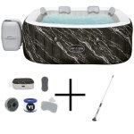 Spa gonflable bestway - lay - z - spa hollywood - 140 airjets - 180 x 180 x 66 cm - 4  6 places + balai ...