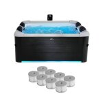 Spa rigide 6 places 180cm carré hydromassage 4 coussins bâche 8 filtres spa oslo plus + 8 filtres spa ... Spa rigide 6 places 180cm carré hydromassage 4 coussins bâche 8 filtres spa oslo plus + 8 filtres spa ...
