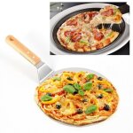 Spatule à pelle à gâteau en acier inoxydable pour transfert de plaque à pizza ronde edge pour Spatule à pelle à gâteau en acier inoxydable pour transfert de plaque à pizza ronde edge pour