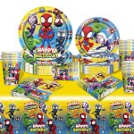 Spiderman enfant anniversaire decoration vaisselle spidey and his amazing frients vaisselle de fête Spiderman enfant anniversaire decoration vaisselle spidey and his amazing frients vaisselle de fête