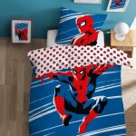 Spiderman home parure de lit imprime anniversary housse de couette 1 personne garon 140x200 cm + taie ...