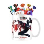 Spiderman mug garni de 15 chocolats kinder daim milka & c�l�brations licence officielle id�e cadeau