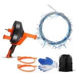 Spirale de nettoyage de tuyaux electrique 32. 8ft / 10 mtre furet deboucheur canalisation wc avec paire ...