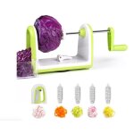 Spiraliseur de lgumes  4 lames rapeuse lgume manuelle courgette ptes et nouilles spaghetti spiralizer ...
