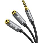 Splitter audio jack 3. 5mm m�le vers double jack femelle adaptateur casque �couteur c�ble st�r�o compatible ...