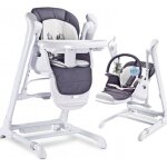 Le splity 3 en 1 : chaise haute, balancelle, transat. toutes options gris