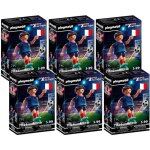 Jouets daction - playmobil - 71124 - 6 joueurs de football - but en carton - autocollants personnalisables ...