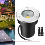 Spot encastrable exterieur - 1 pice 5w ip65cob led blanc chaud led terrasse downlight lampe pour chemins ...
