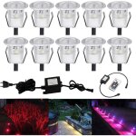 Spot encastrable ext�rieur chnxu �30mm ip67 �tanche rgb - 10 kits