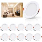 Spot led encastrable lot de 105w 500lumen equivalent 50w incandescence4000k blanc spot led extra plat ...