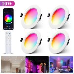 Spot led encastrable 10w 230v rgb spots led de plafond bluetooth app contr�leur pour cuisine couloir ...