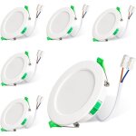 Spot led encastrable 230v 7w spot plafond lot de 6 ip44 spot etanche salle de bain 3000k 4000k 6500k ...