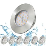 Spots led encastrable 3000k blanc chaud ip44 �75mm * h25mm �clairage encastr� salle de bain couloir entr�e ...