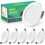Spot led encastrable 5w ip44 4000k spot led extra plat blanc neutre 450lm lot de 6 trou 68 - 80mm 230v ...