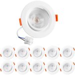 Spot led encastrable 5w spot plafond orientable blanc chaud 3000k tanche ip44 plafonnier encastr led ...