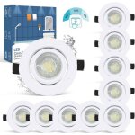 Spot led encastrable blanc pour salle de bain intensit variable 6 500 k blanc froid 7 w ampoule halogne ...