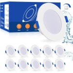 Spot led encastrable extra plat 10x 5w spots salle de bain ip44 3 niveaux de luminosit dimmable spots ...