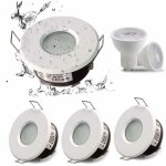 Spot led encastrable ip65 douille gu10 �tanche pour salle de bain et cuisine blanc d�coupe 75mm ampoule ...