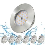 Spots led encastrable kimjo - 3000k blanc chaud ip44 - �75mm * h25mm - �clairage encastr� - salle de ...
