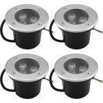 Spot led extérieur encastrable 4 pack 3w ip65 spot encastrable led 270 lumen lampe déclairage de jardin ... Spot led extérieur encastrable 4 pack 3w ip65 spot encastrable led 270 lumen lampe déclairage de jardin ...