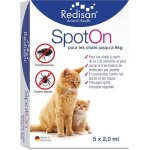Spot on pour chat ? antipuces et antitiques naturel ? protection jusqu?� 15 semaines ? 5 pipettes