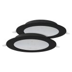 Spot de plafond led - aura prizma - 2x12w - noir - 4200k - ip20