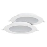 Spot de plafond led encastr� - aura prizma - 2x12w - blanc - 2700k - ip20