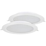 Spots de plafond led encastr�s - aura prizma - 2x18w - blanc - 2700k - 1800 lm