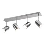 Spot plafonnier 4xgu10 ip44 chrome - trio - angelo