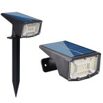 Spot solaire exterieur [3 pack / 72led] 3 modes ip67 tanche lampes solaires exterieures jardin 6500k ...