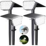 Spot solaire extérieur 4 pièces 44 led Éclairage extérieur solaire avec 3 modes déclairage Étanche ip65 ... Spot solaire extérieur 4 pièces 44 led Éclairage extérieur solaire avec 3 modes déclairage Étanche ip65 ...